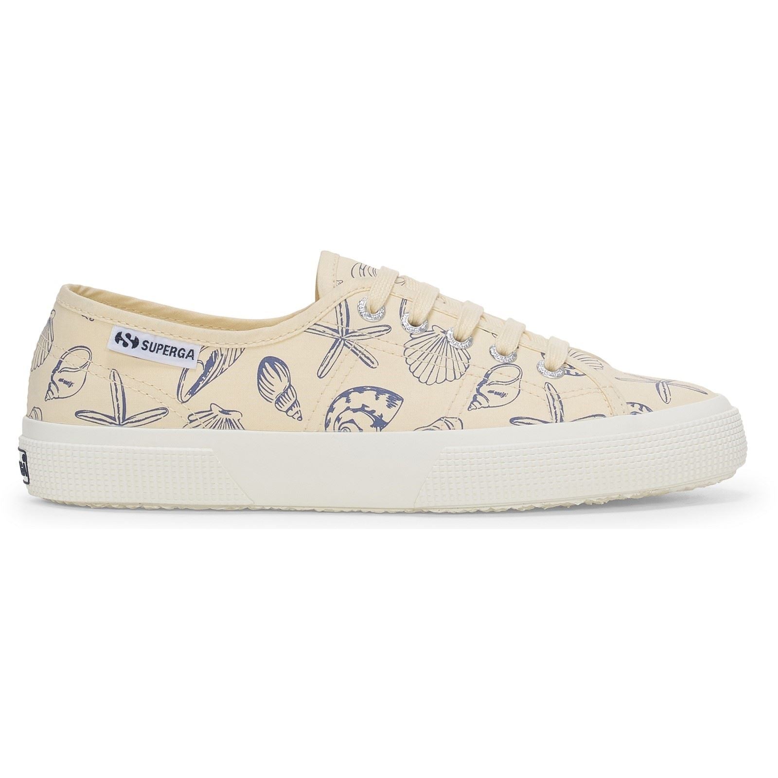 Superga 3750 Seashells Print Cotton Women's Beige Sneakers