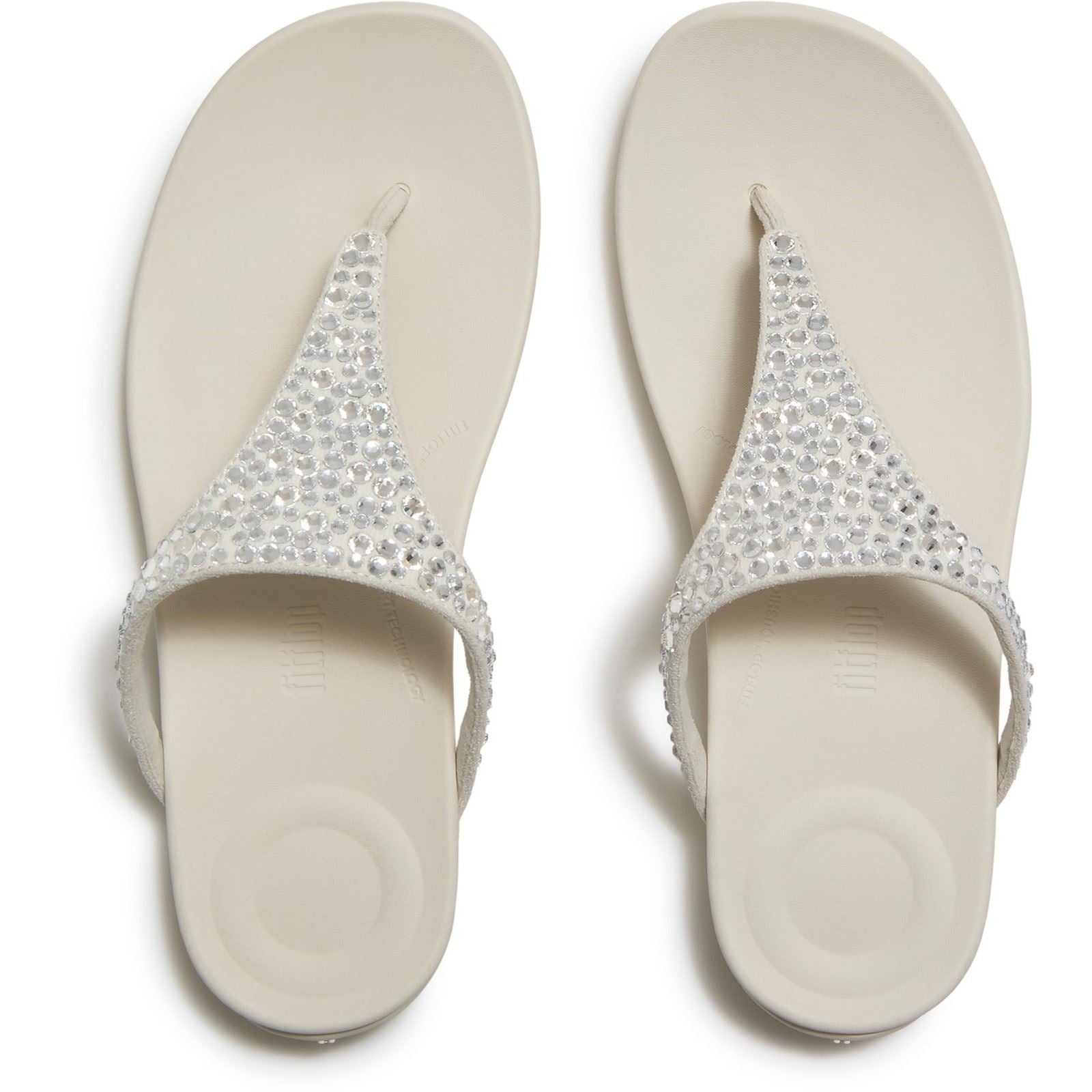 Fitflop Solay Mixed-Crystal Textile Women's Cream Sandals
