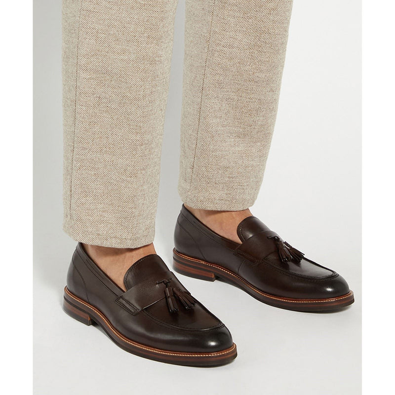 Dune Shaw Leather Men's Brown Loafers