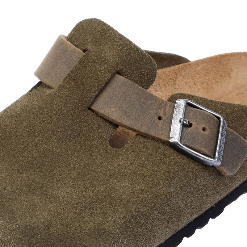 Birkenstock Boston Suede Thyme Clogs