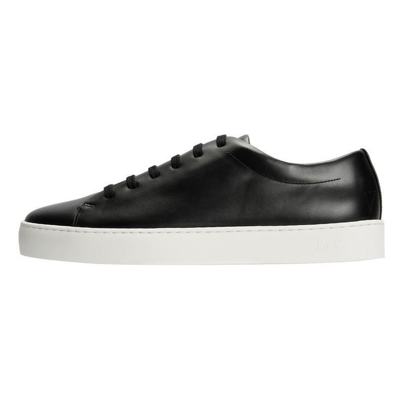 JAK Royal Leather Men's Black Sneakers