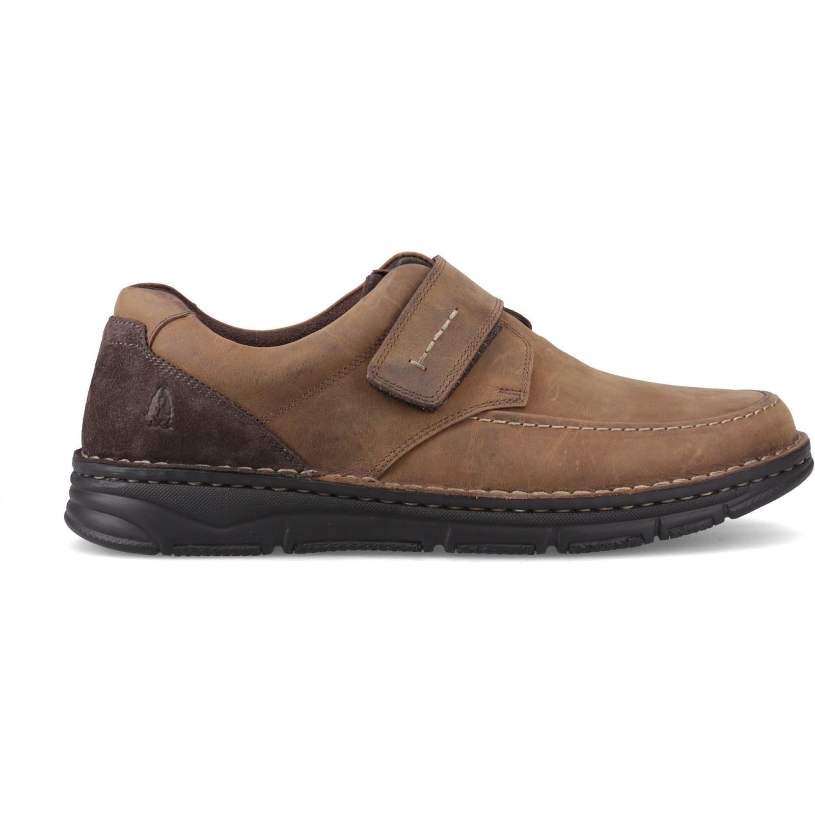 Hush Puppies Forde Touch Fastening Leather Men's Tan Loafers