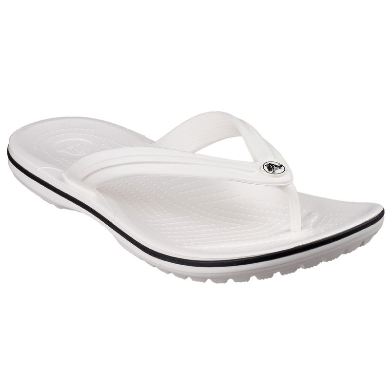 Crocs Crocband Flip Croslite Rubber White Slippers