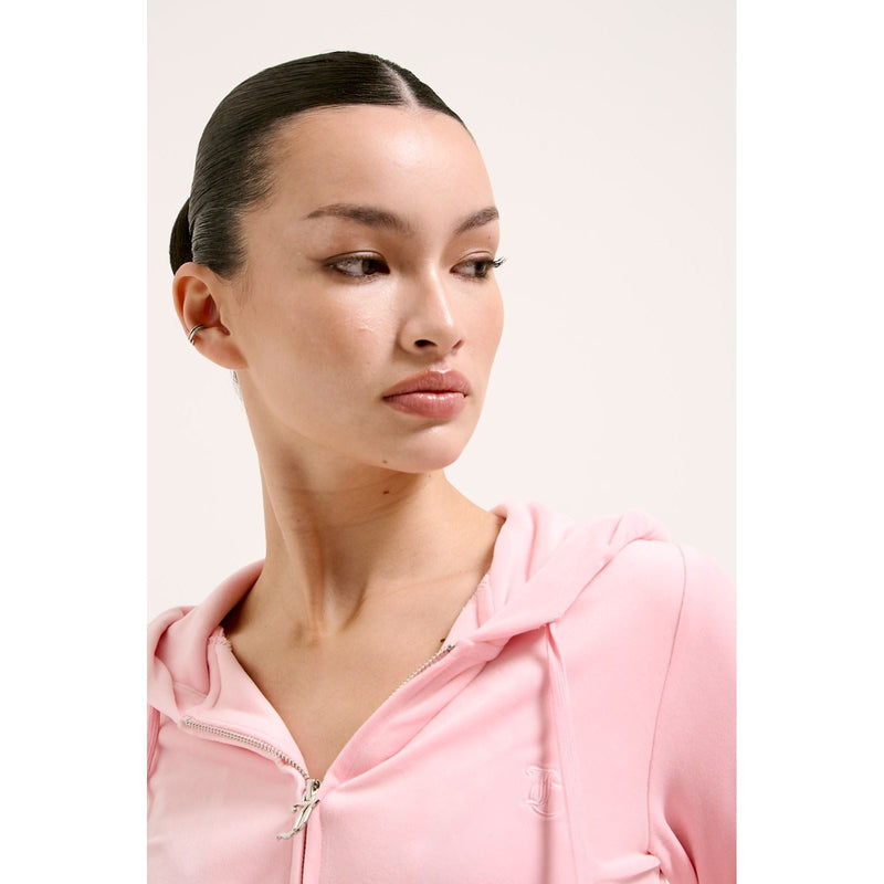 Juicy Couture Robertson Classic Jacket Synthetic Women's Pink Hooded Sweatshirt