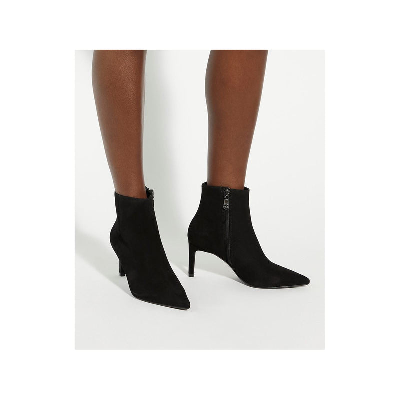 Dune Obsessively Suede Women's Black Heeled Ankle Boots