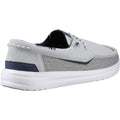 HEYDUDE Welsh Grip Classic Mesh Cotton Blend Men's Storm Gray/Navy Blazer Boat Shoes