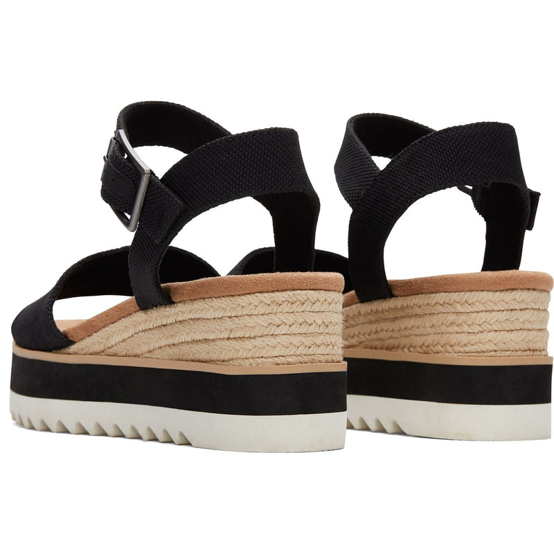 TOMS Diana Polyester Women's Black Wedges