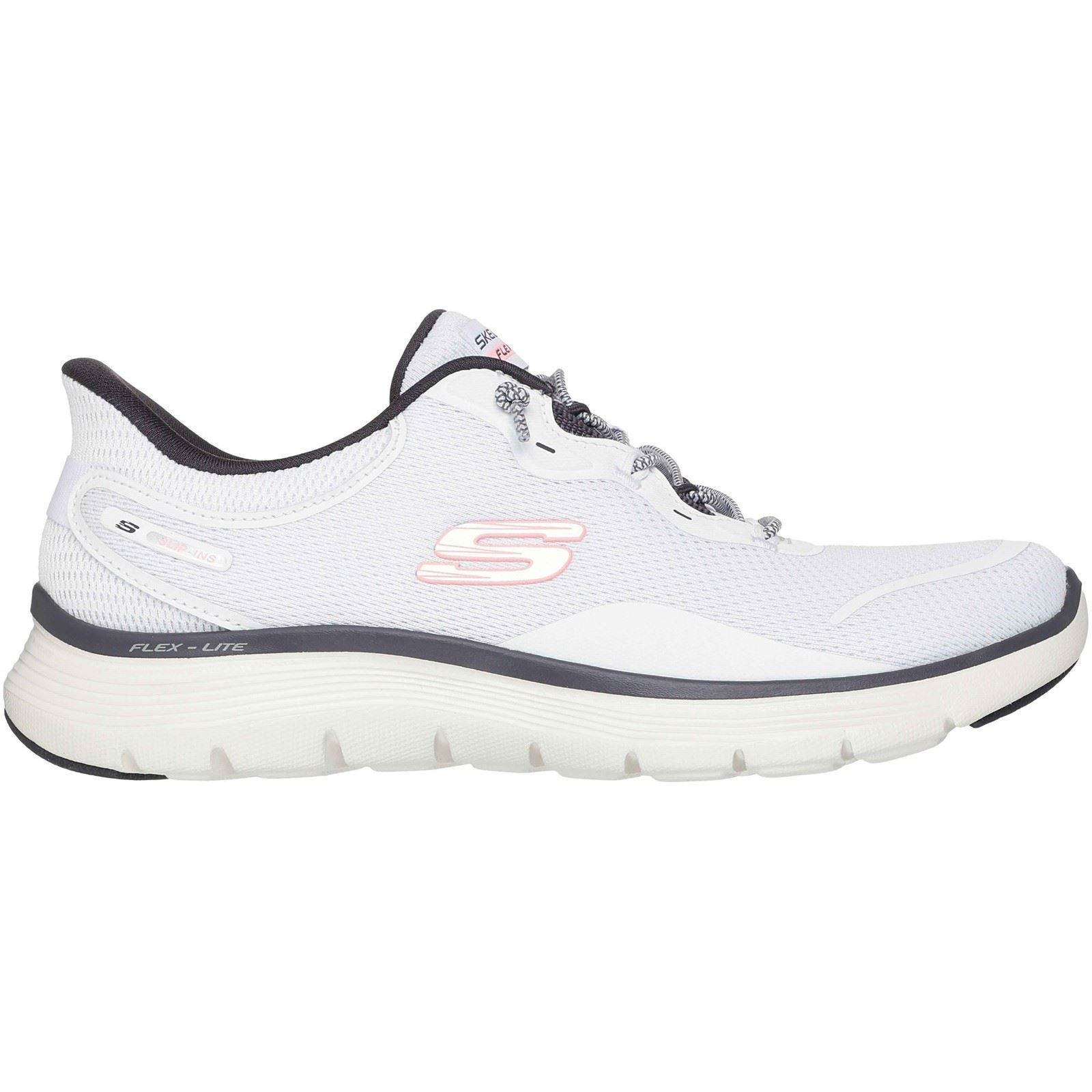 Skechers Flex Appeal 5.0 Easy Breezy Textile Women's White/Multi Standard Trainers