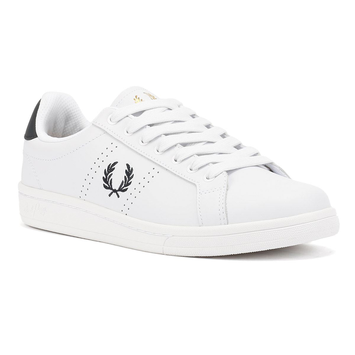 Fred Perry Cupsole Leather Men's White/Navy Sneakers