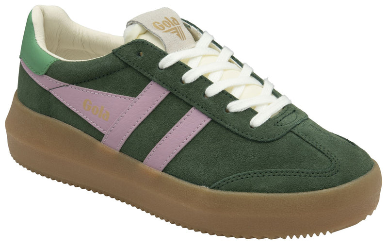 Gola Athena Suede Women's Evergreen/Candy/Jade Sneakers