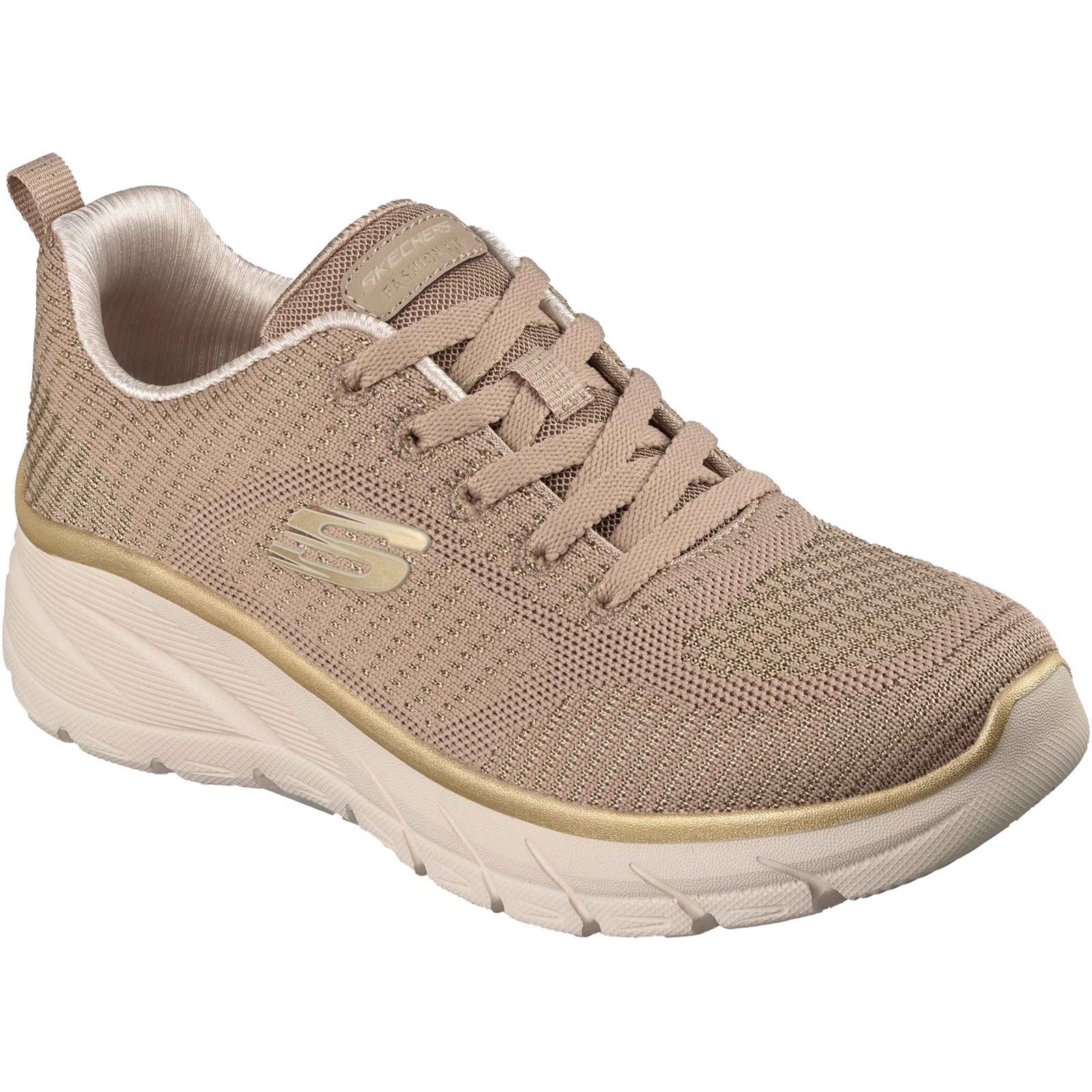 Skechers Fashion Fit 2.0 Polyester Women's Taupe/Gold Sneakers
