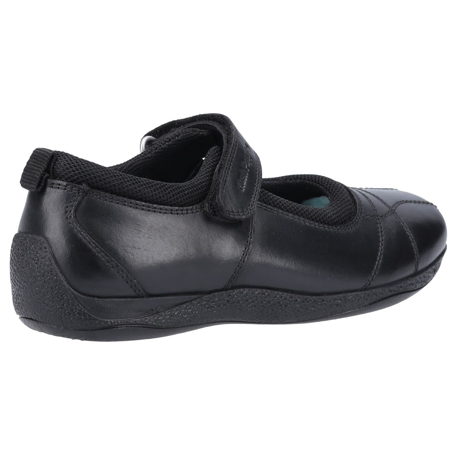 Hush Puppies Clara Junior Girls Black Leather Shoes