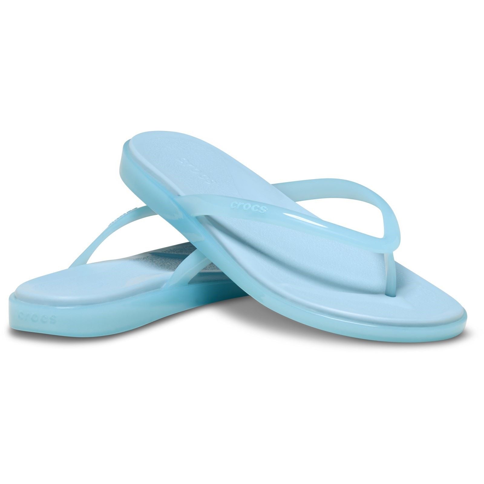 Crocs Miami Round Toe EVA Women's Sky Blue Flip Flops