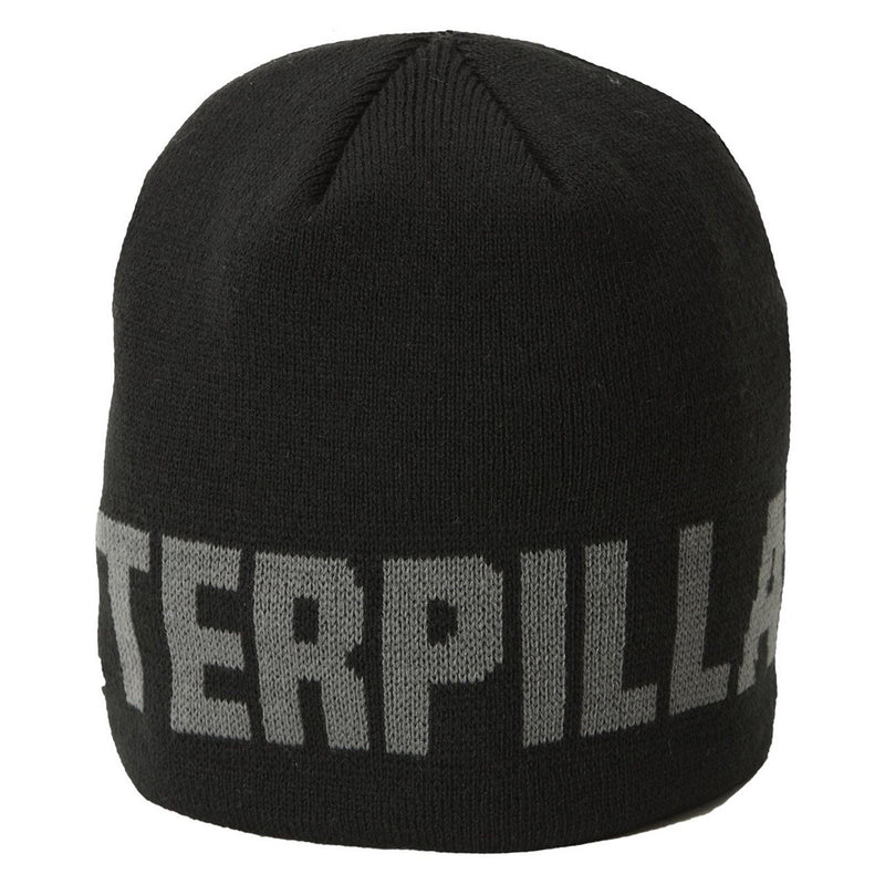 Caterpillar Branded Beanie Unisex Adults Black Beanie Hat