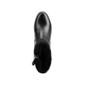 Geox Anylla 80% Leather Bovine Nappa-20% Leather Real Fur Women's Black Boots