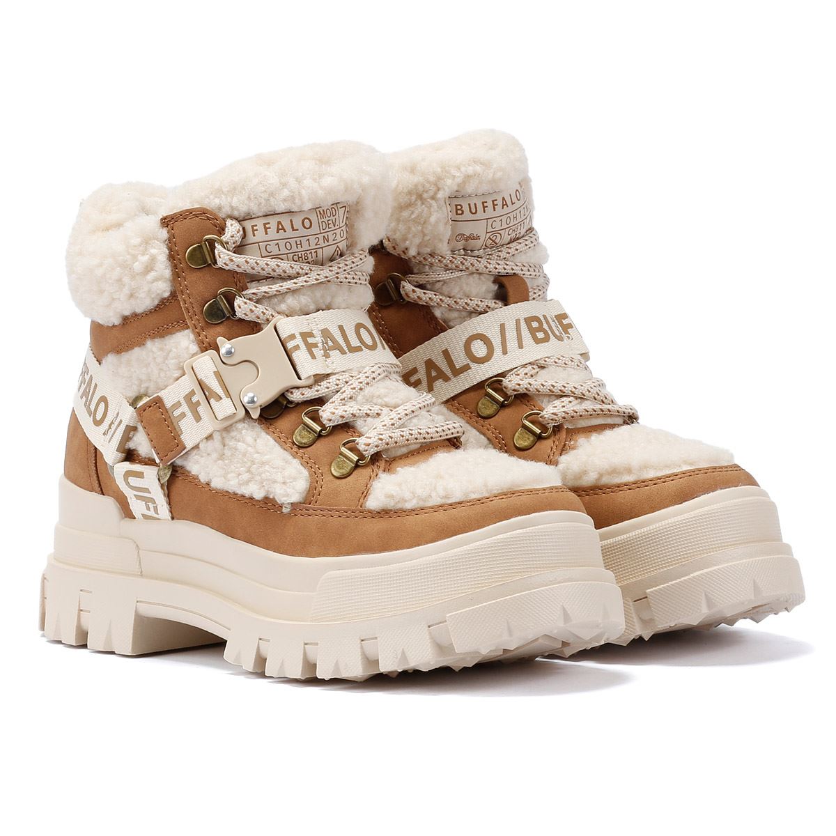 Buffalo Aspha Com Mid Warm Women's Beige / Brown Boots
