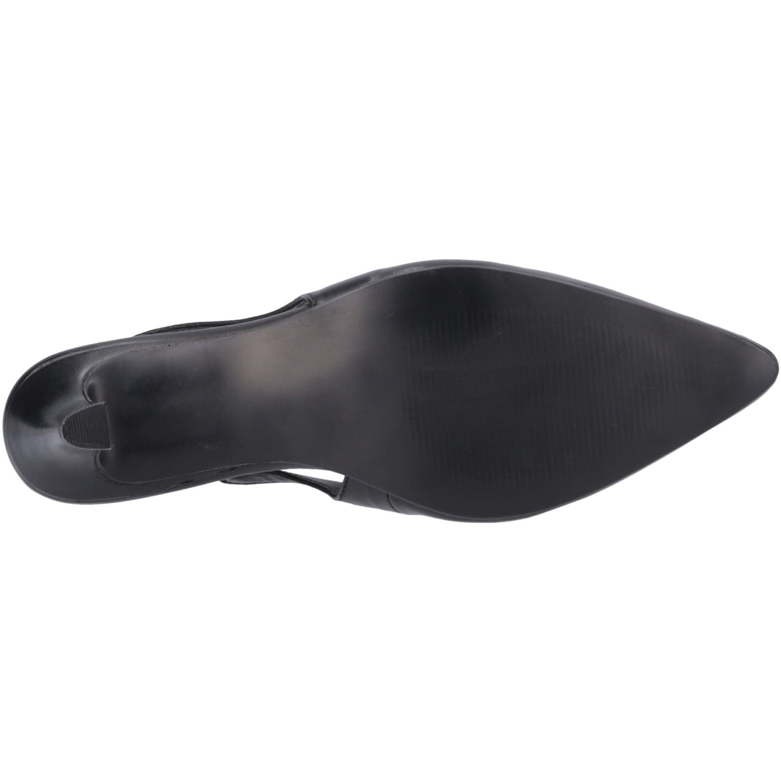 Hush Puppies Nahla Leather Women's Black Pointy Slingback Heels