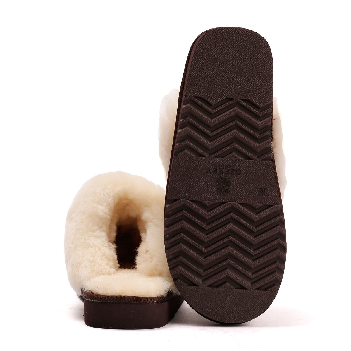 Osprey London The Celeste Suede Women's Chocolate Slippers