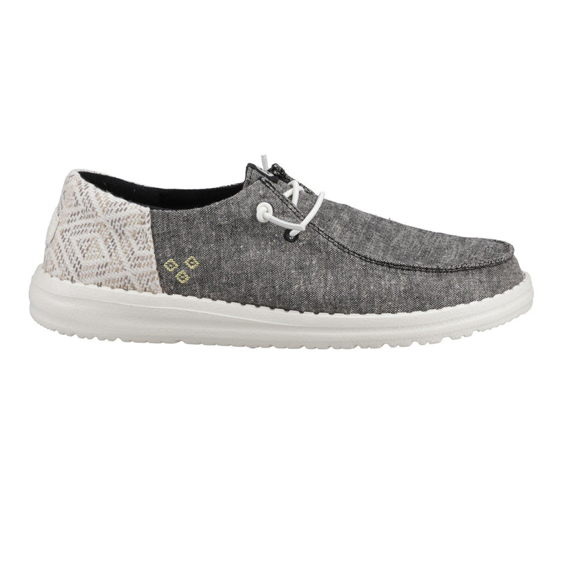 HEYDUDE Wendy Funk Surf Baja Cotton Blend Women's Black/Multi Moccasins Shoes