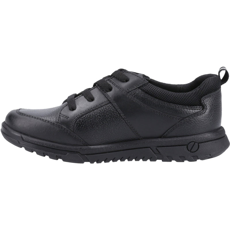 Hush Puppies Steven Senior Leather Boys's Black Lace-Up Shoes