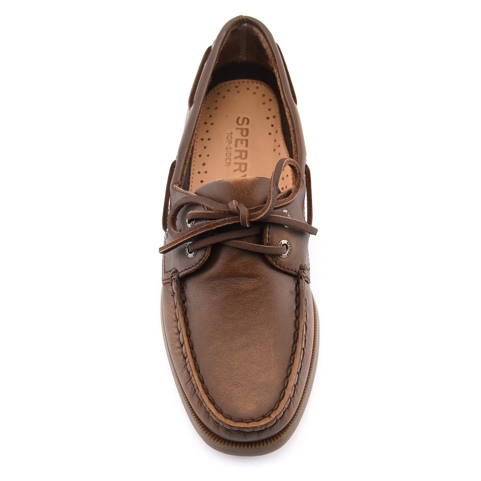 Sperry Authentic 2 Eye Leather Women's Medium Brown Boat Shoes