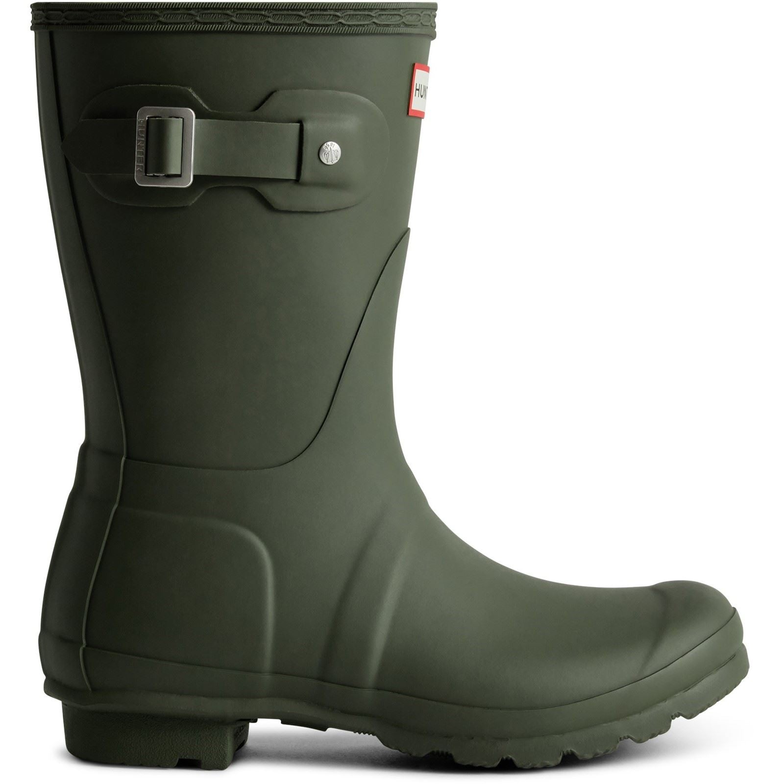 Hunter Original Short Boot Rubber Women's Dark Olive Wellington Boots