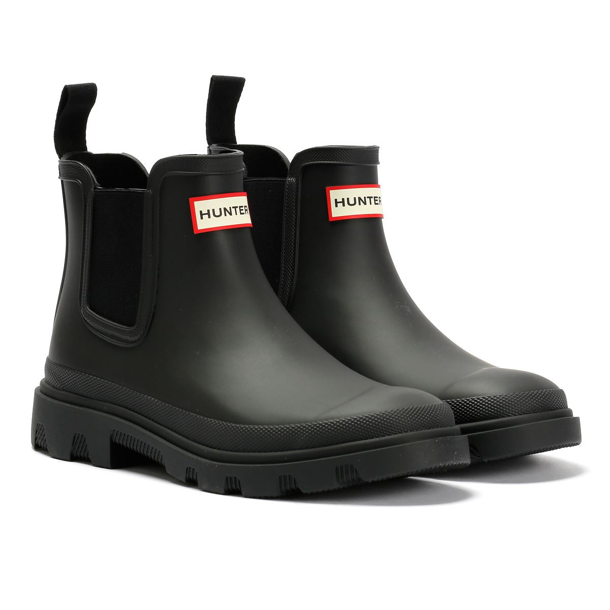 Hunter Downpour Chelsea Rubber Women's Black Wellington Boots