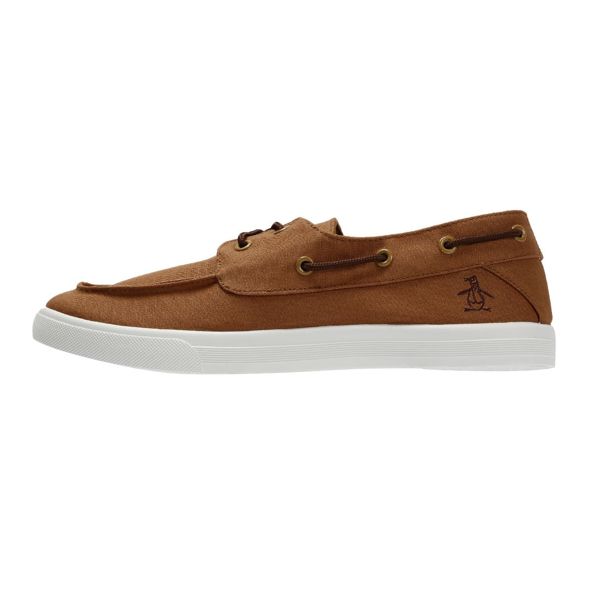 Penguin Sailor Canvas Men's Tan Lace-Up Shoes