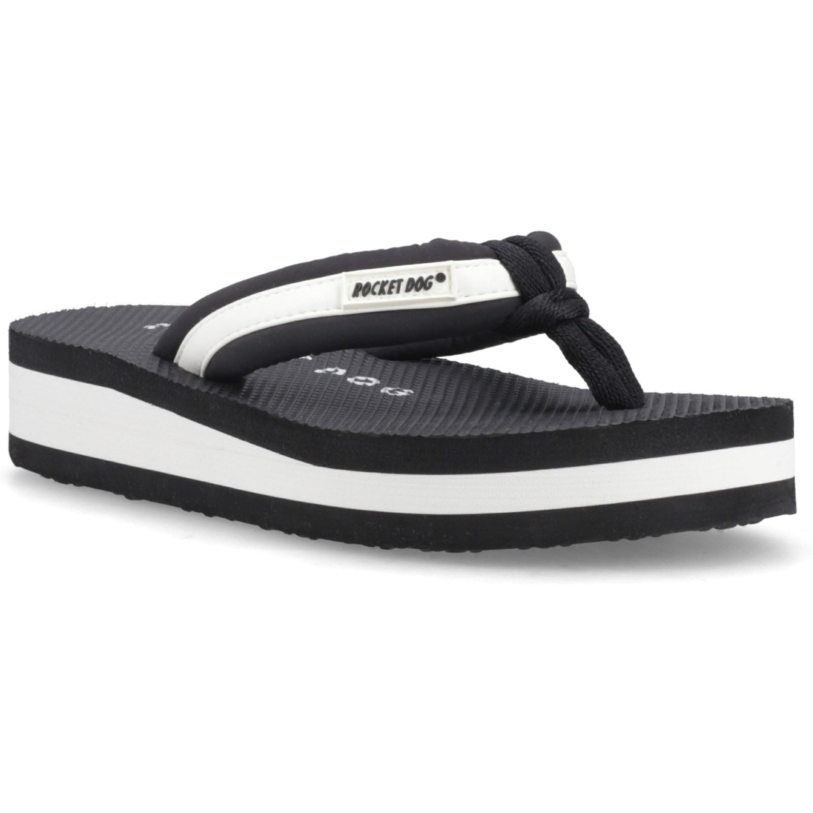 Rocket Dog Monica Nylon PU Textile Women's Black/Off White Espadrilles