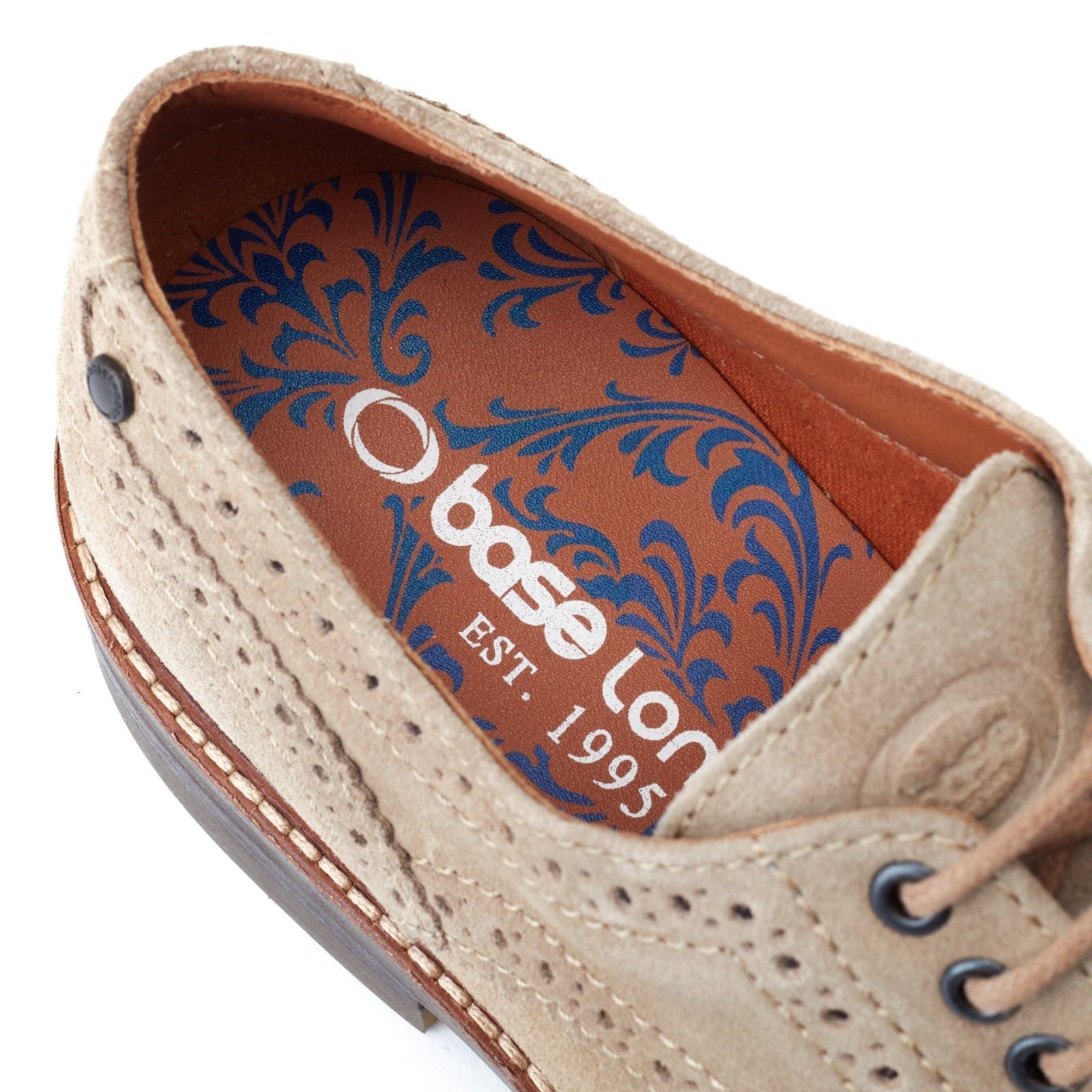 Base London Hatfield Leather Men's Sand Brogues Shoes