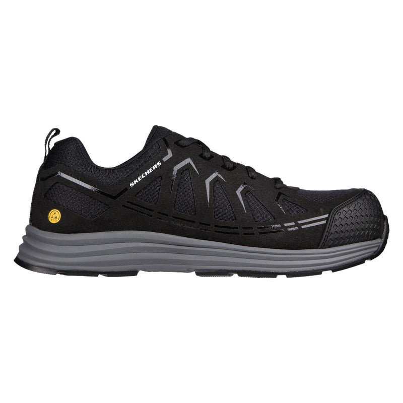 Skechers Workwear Malad II Textile Men's Black Safety Sneakers