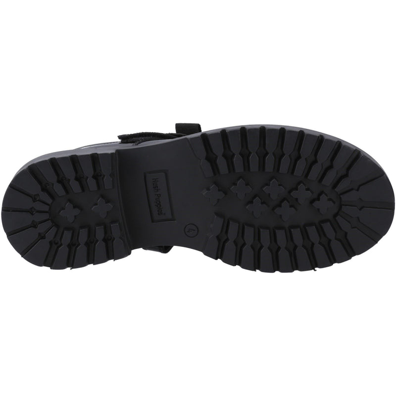 Hush Puppies Astrid Bow Leather Girls's Black Shoes