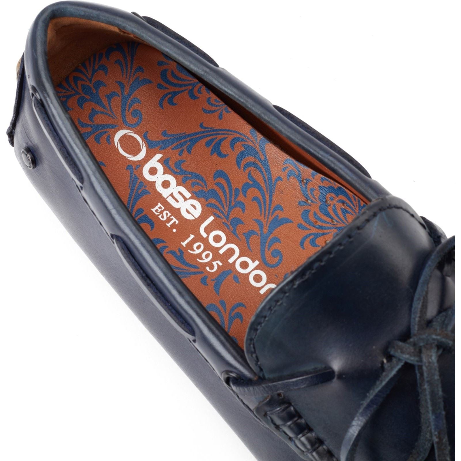 Base London Brooks Leather Men's Navy Standard Loafers
