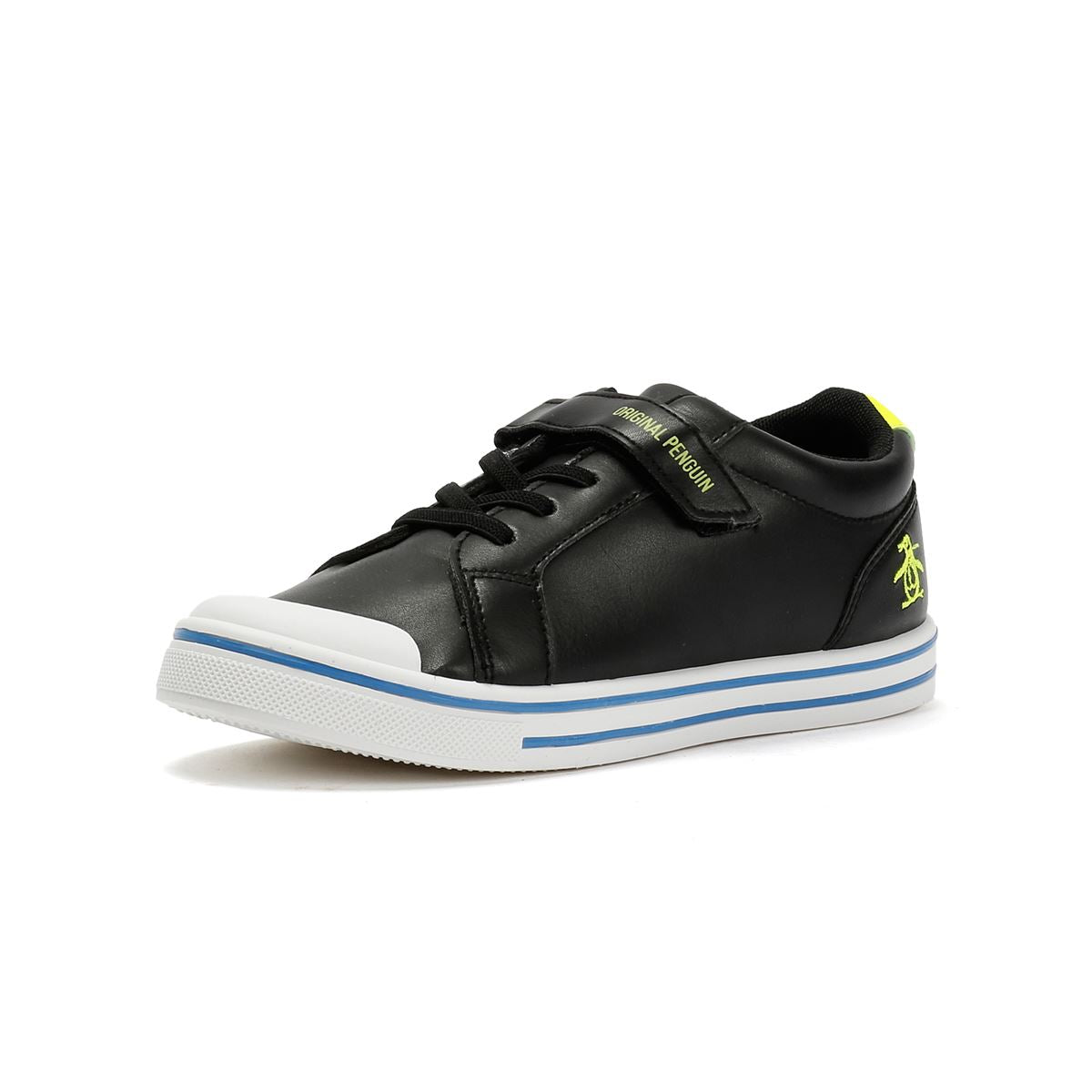 Penguin Junior Rainbow Black/Safety Yellow Sneakers