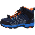 Hi-Tec Blackout Mid Synthetic Soft Shell Boys's Navy/Orange/Lake Blue Hiking Boots