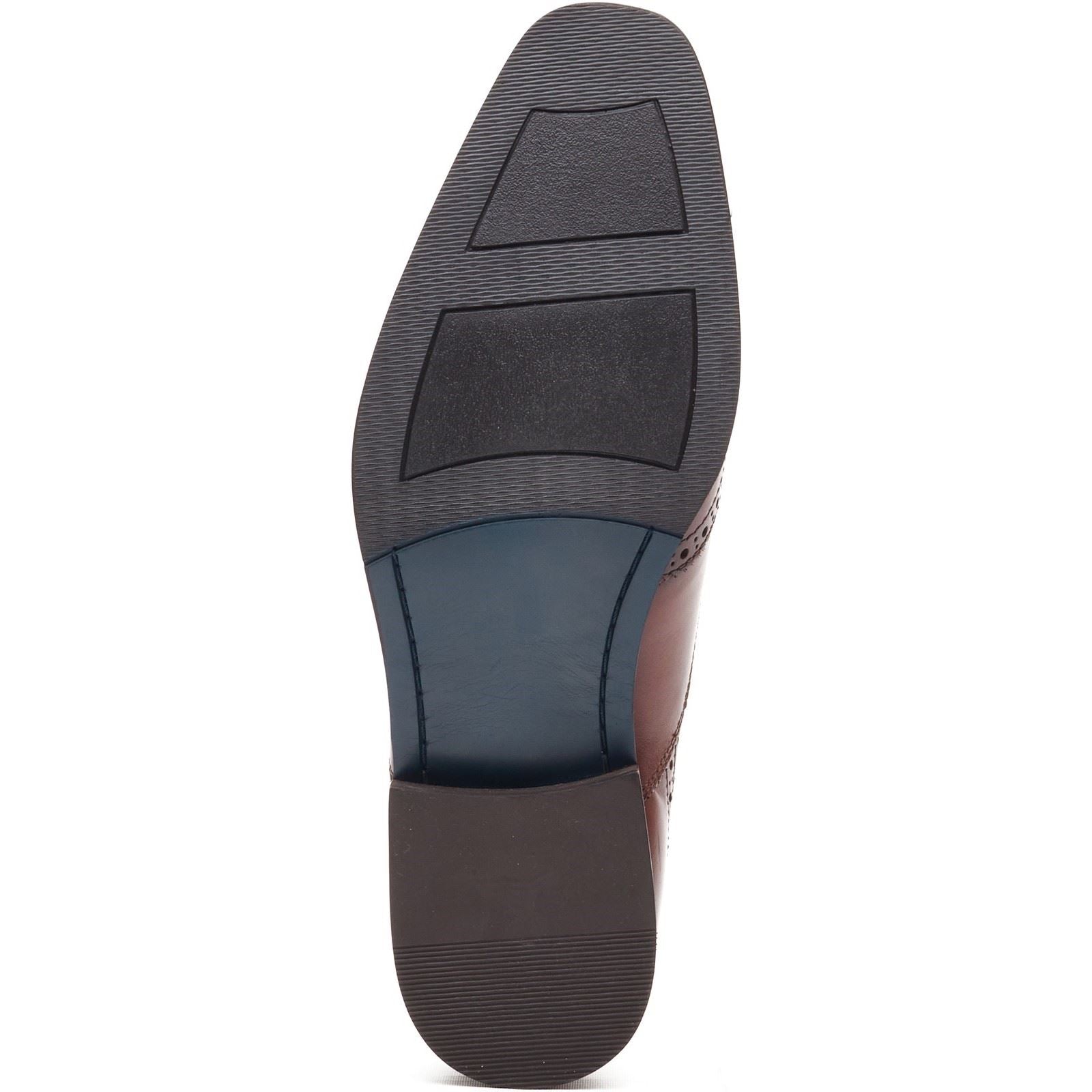 Base London Steeple Brogue Leather Men's Burnt Tan Brogues Shoes