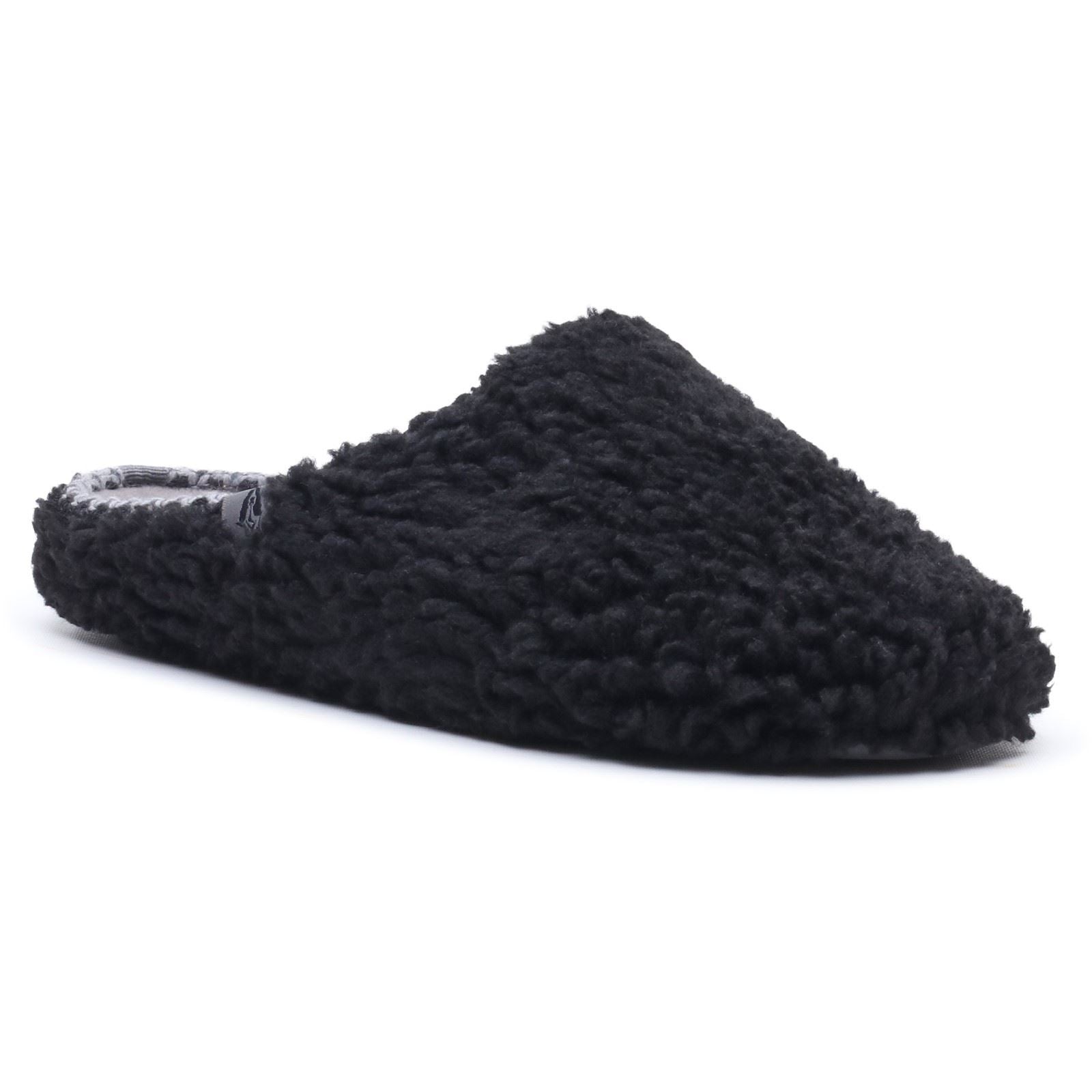 Hush Puppies Good Teddy Polyester Men's BLACK Slippers