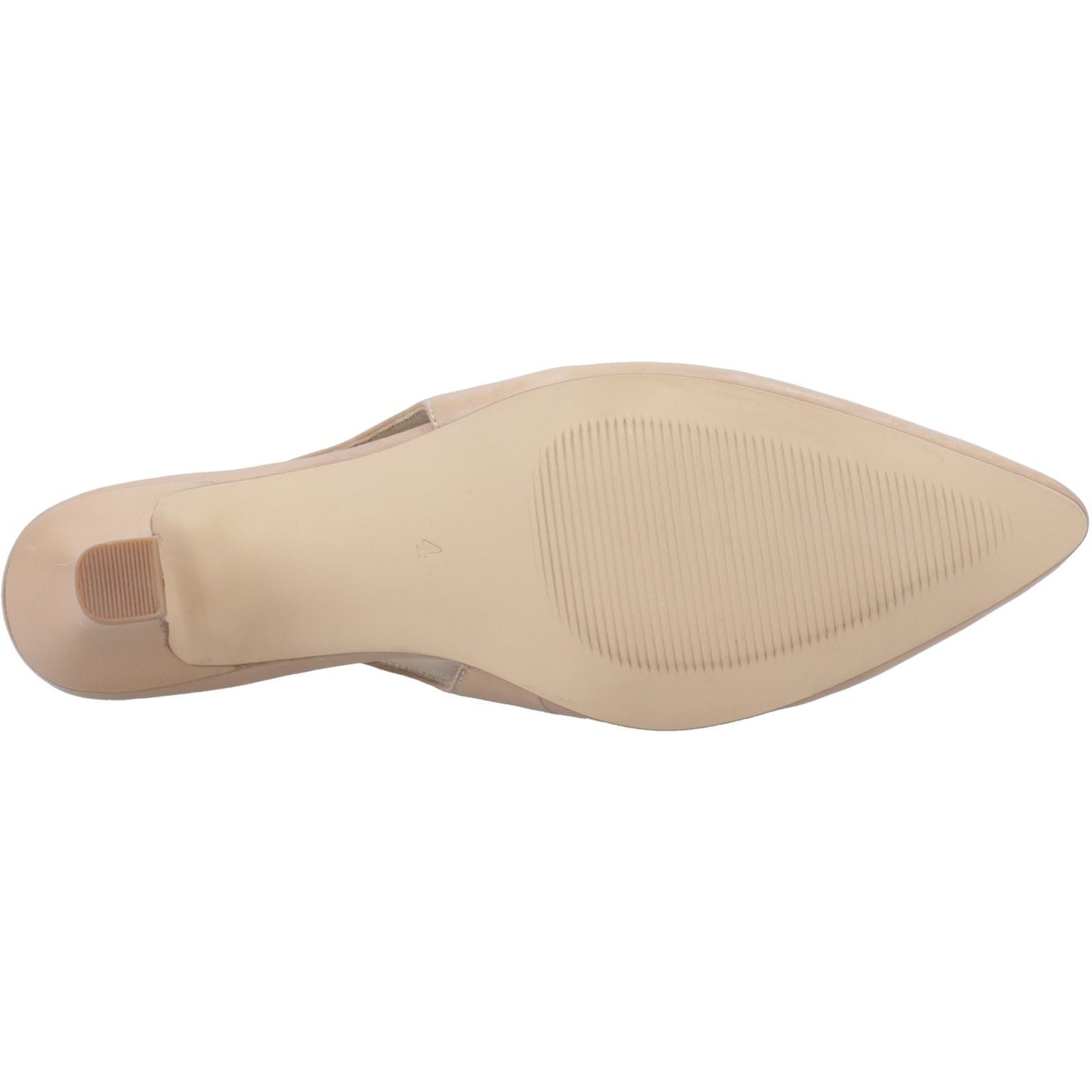 Hush Puppies Nahla Leather Women's Nude Pointy Slingback Heels