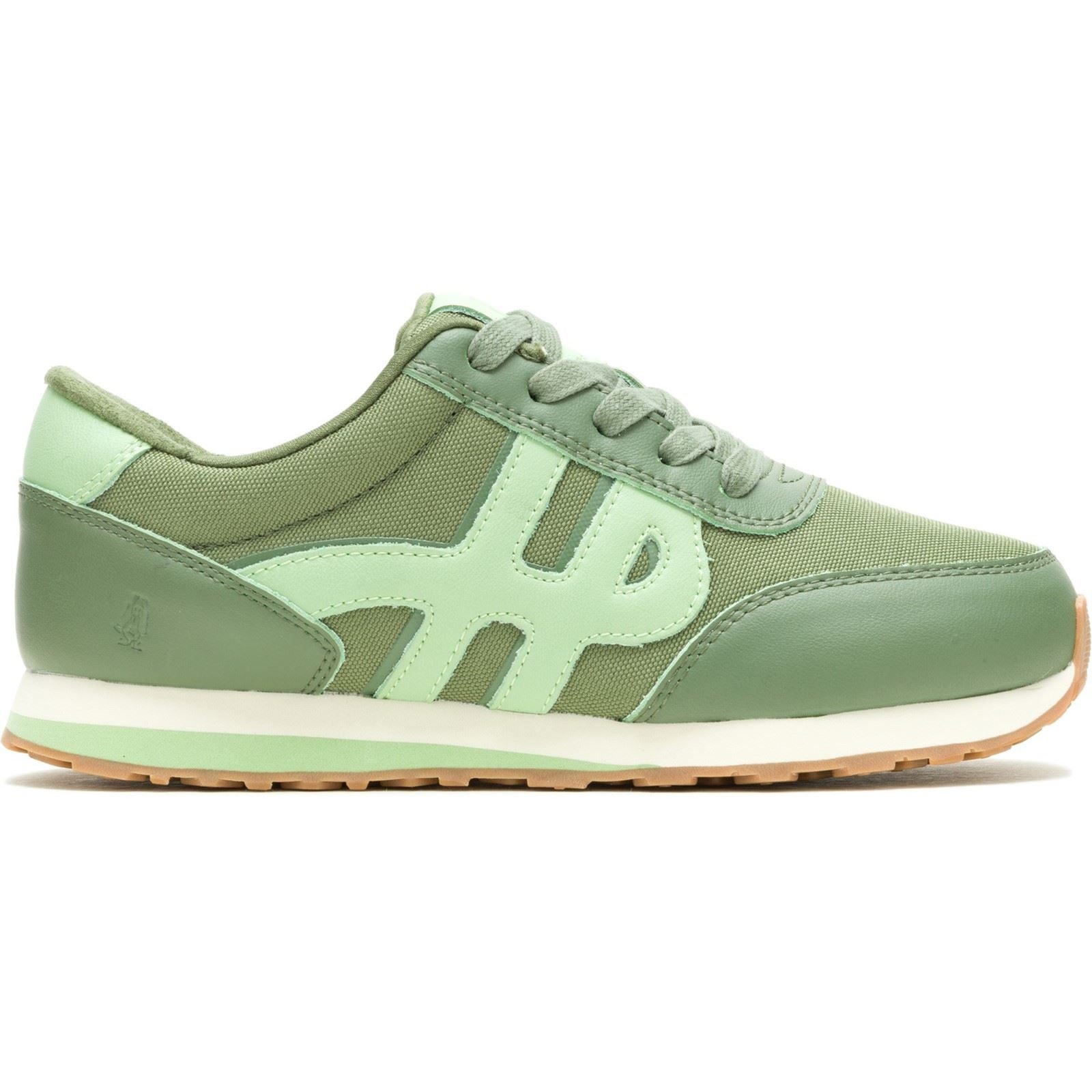 Hush Puppies Seventy8 Leather Women's Olive Sneakers
