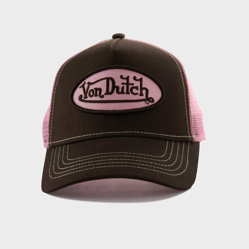 Von Dutch Staple Trucker Cotton Choc/Pink Caps