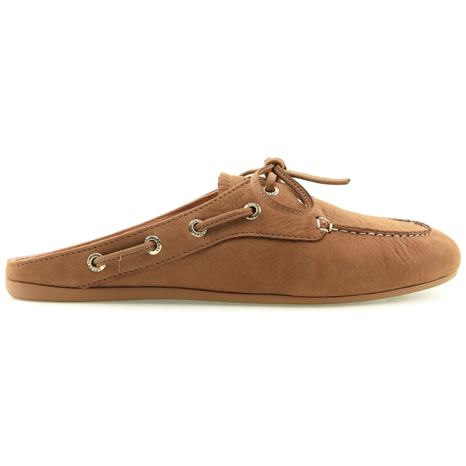 Sperry Slim Leather Women's Tan Mules
