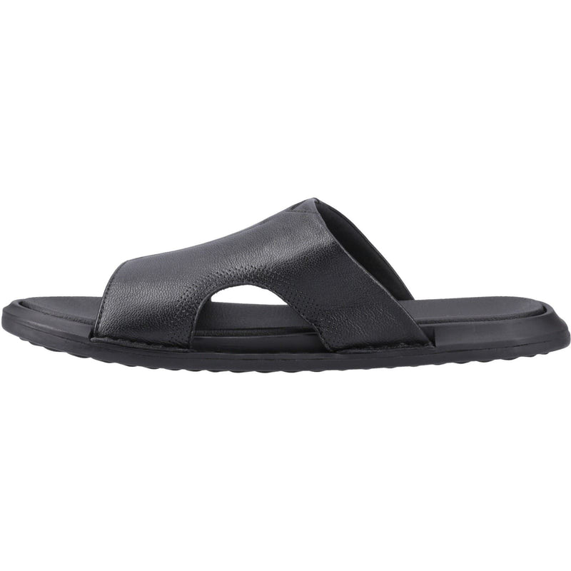 Hush Puppies Callum Slide Leather Men's Black Sandals