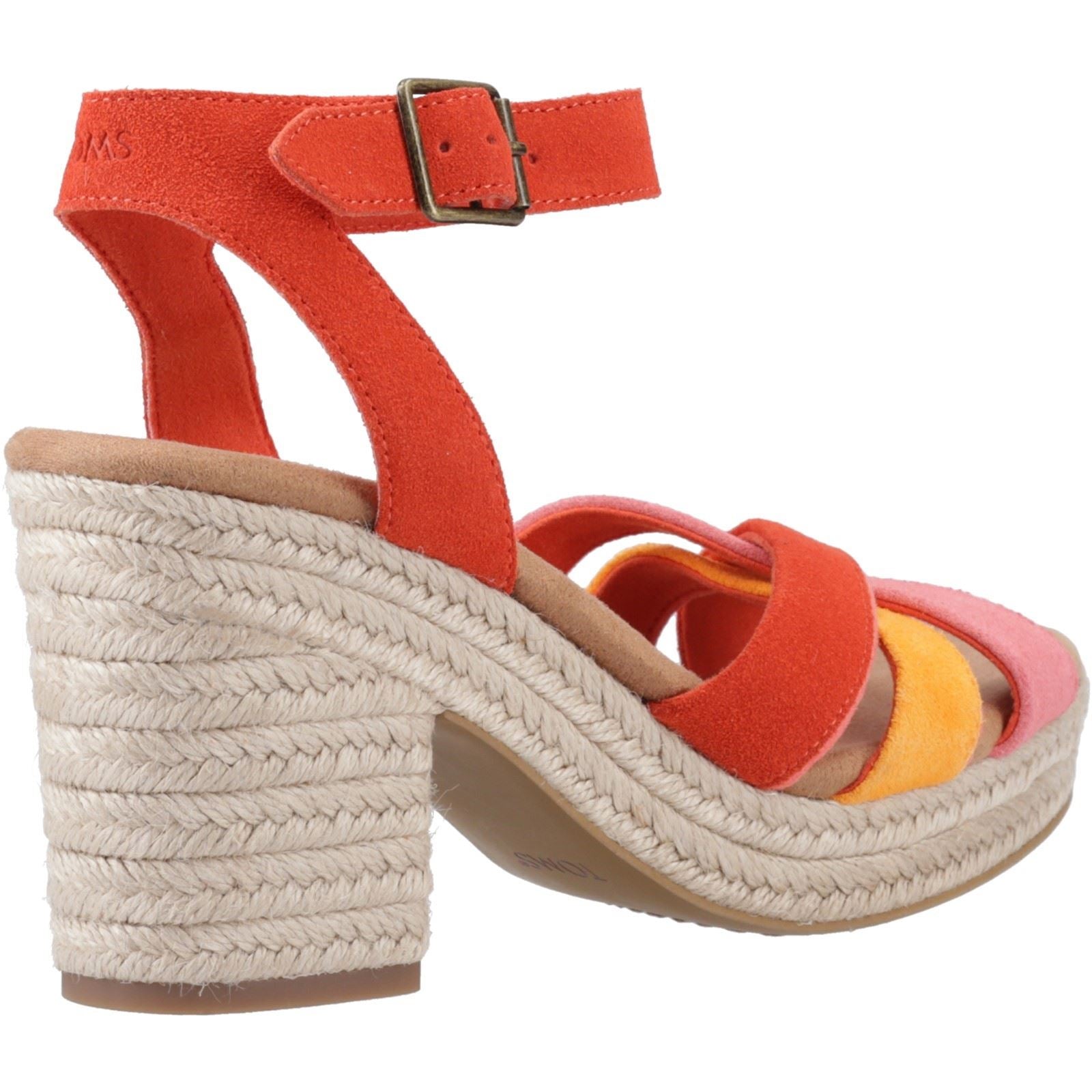TOMS Majorca Strappy Leather Women's Flame Heels