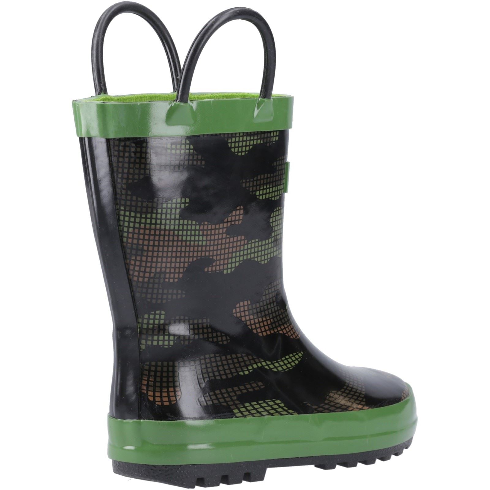 Cotswold Puddle Rubber Kid's Camouflage Wellington Boots