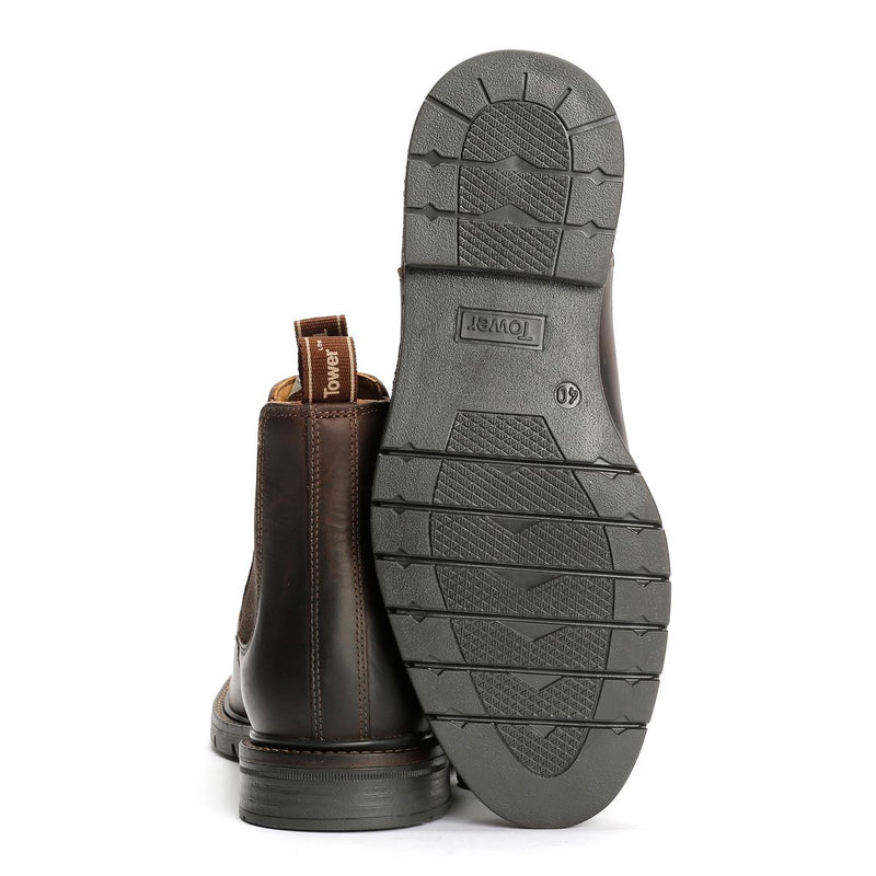 Tower London Harbour Leather Men's Dark Brown Chelsea Boots