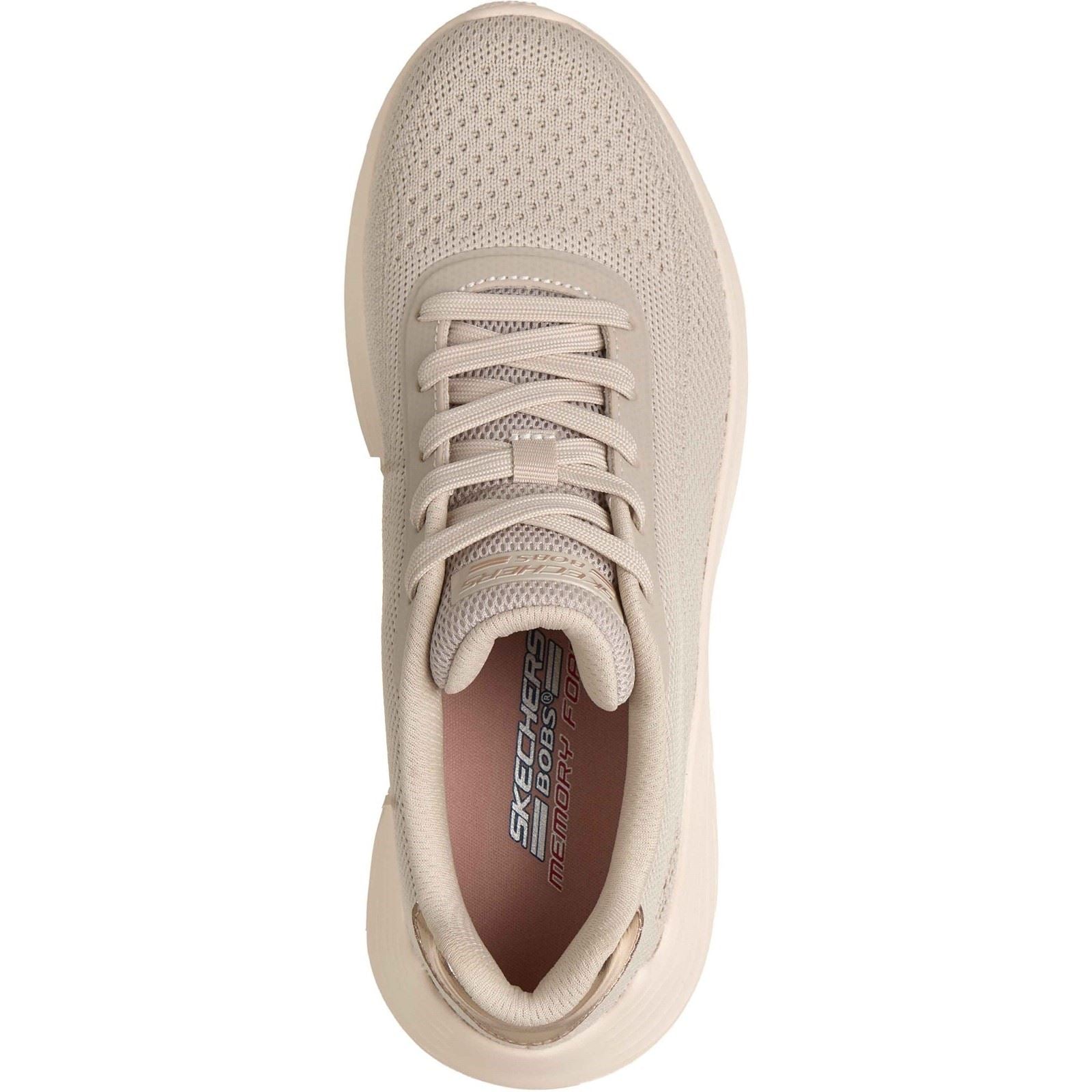 Skechers Bobs Squad Waves Current Look Textile Women's Off White Sneakers