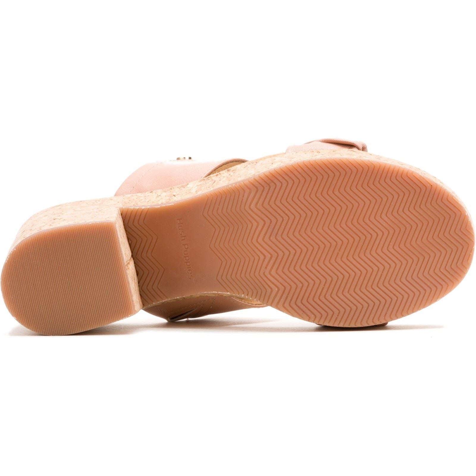 Hush Puppies Poppy Leather Women's Cafe Creme Heels
