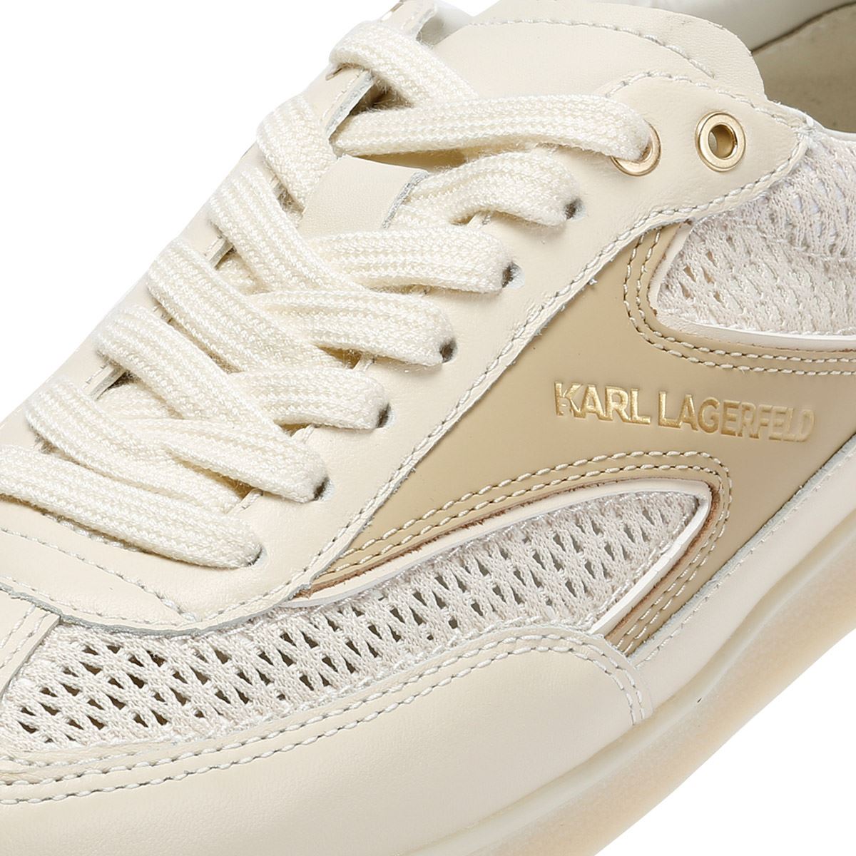 Karl Lagerfeld Kandidate Mesh Mix Women's Cream Sneakers