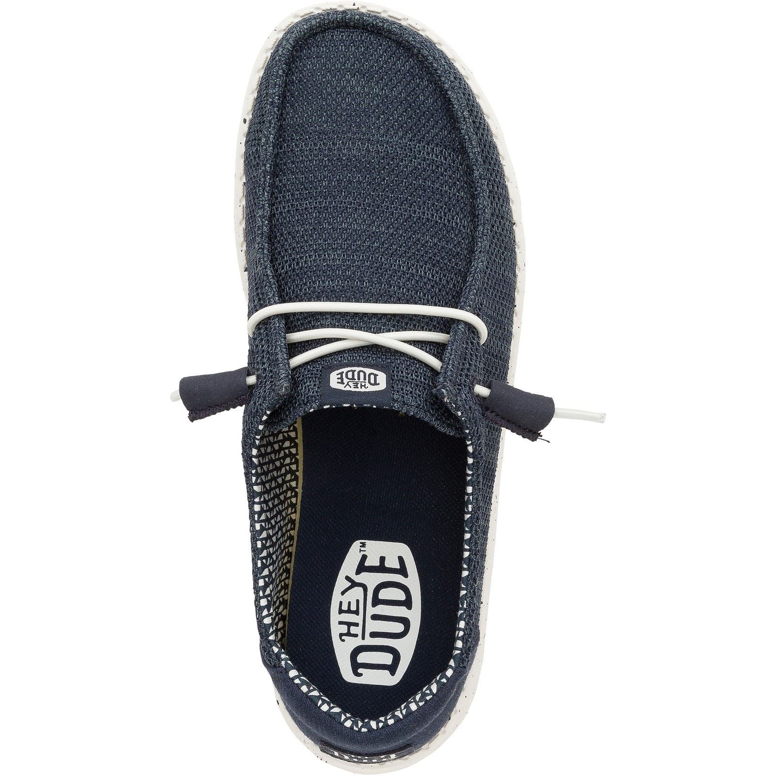 HEYDUDE Wendy Stretch Mesh Synthetic Women's Navy Loafers