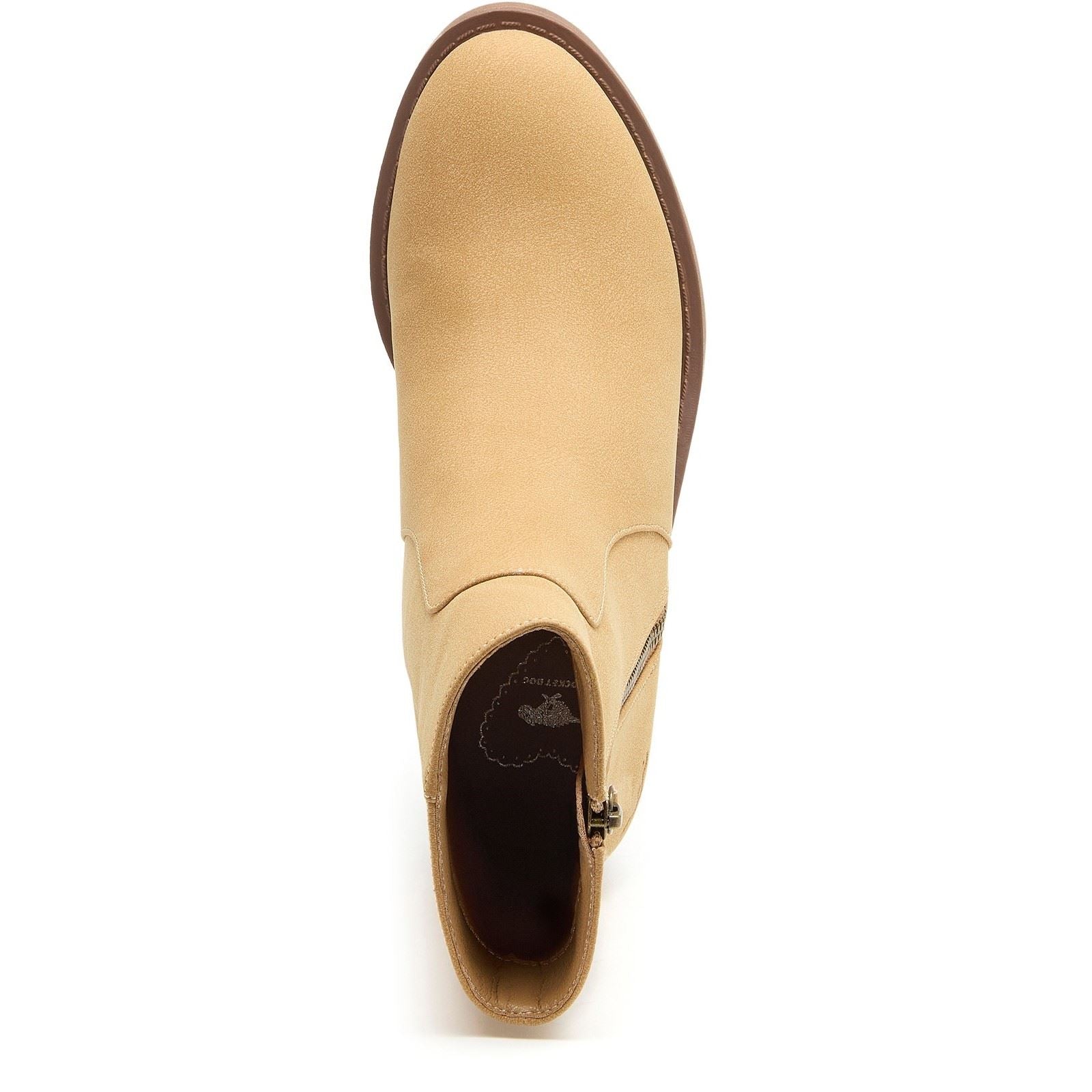 Rocket Dog Yonder Polyurethane Women's Camel Heeled Ankle Boots